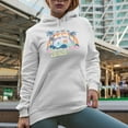 thumbnail image 2 of No Bad Day on the Beach, Retro Tropical or Summer Art Merch Gift, White Hooded Sweatshirt or Hoodie, 3XL, 2 of 5