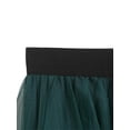 thumbnail image 6 of Women Tutu Tulle Skirt High Waist Mesh Tiered Layered Half Skirt Short Prom Party Midi Skirt (A Black,One Size), 6 of 9