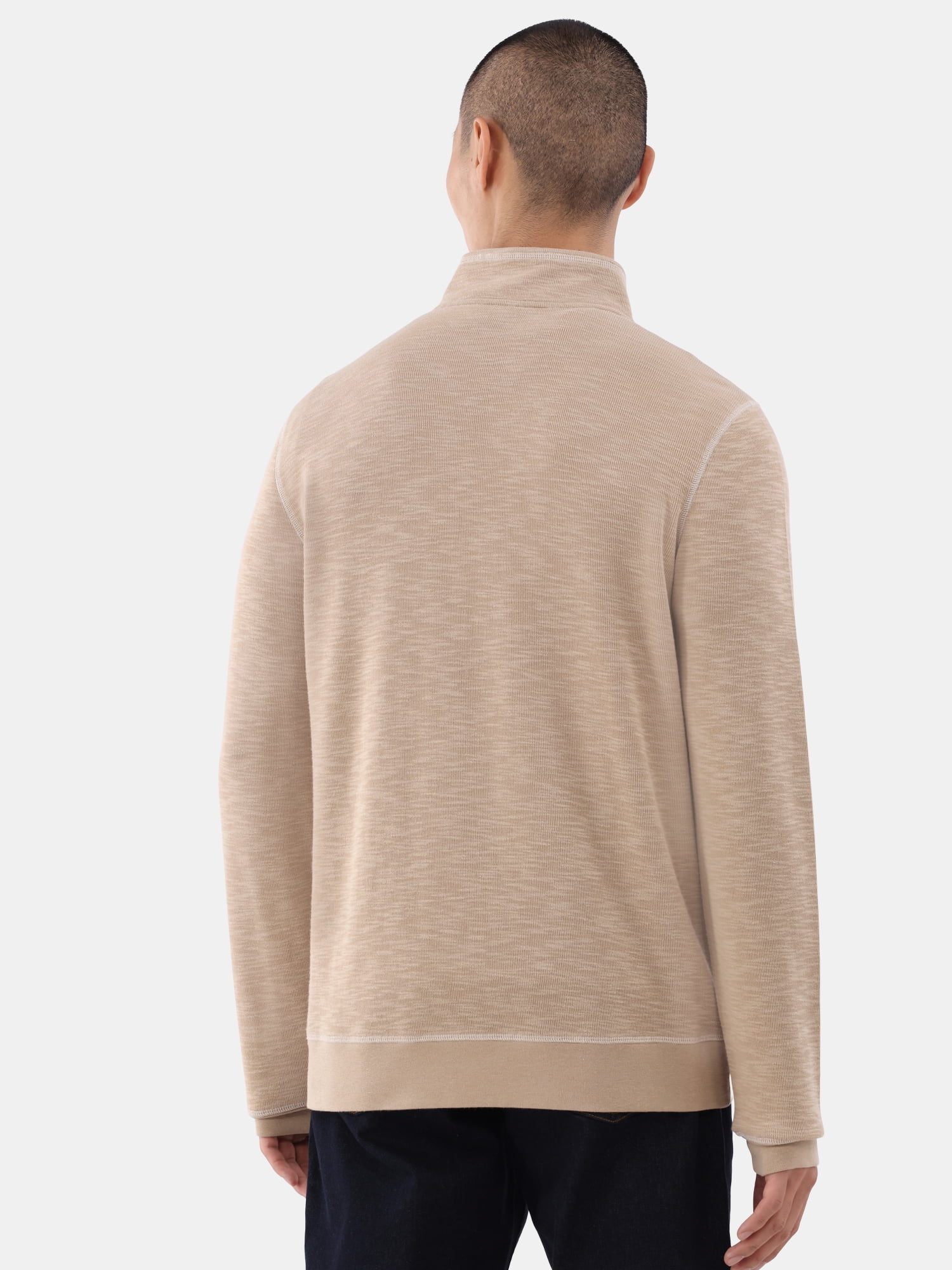 George Men's Quarter Zip Pullover with Long Sleeves, Sizes S-3XL