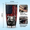 thumbnail image 6 of Mug Tumbler Gifts for Dad - Presents for Papa Daddy Fathers Day Birthday from Daughter Son Wife American Flag Bear Coffee Tumbler 20oz Stainless Steel Us Flag Cup for Grandfather Husband Men, 6 of 6