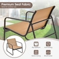 thumbnail image 2 of Gymax Ensemble de Conversation 3 Pcs Chaise et Table d'Extérieur en Métal Dessus en Verre Trempé pour Patio, 2 of 7