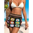 thumbnail image 4 of LMLYSoH Women Bikini Cover up Skirt Summer Crochet Floral Cutout Swimsuit Bottom Cover up for Beach Swimwear Bathing Suit, 4 of 8