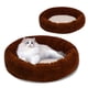 thumbnail image 1 of Alfombra de gamuza gruesa para mascotas | Cama redonda y cálida para perros y gatos | Colchoneta para dormir de interior con forro de franela | Caseta acogedora para mascotas de 40 x 35 cm con, 1 of 6