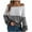 Black, variant on SHTXOZHI Womens Fall Off The Shoulder Sweaters Long Sleeve Color Block Knit Winter Pullover Tops
