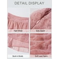 thumbnail image 6 of FEOYA Women's Y2K Lace Mini Skirt Ladies Layered Mini Skirt High Waist Ruffle Boho Skirt Micro Mesh Tiered Skort A Line Streetwear Skirts M, 6 of 7