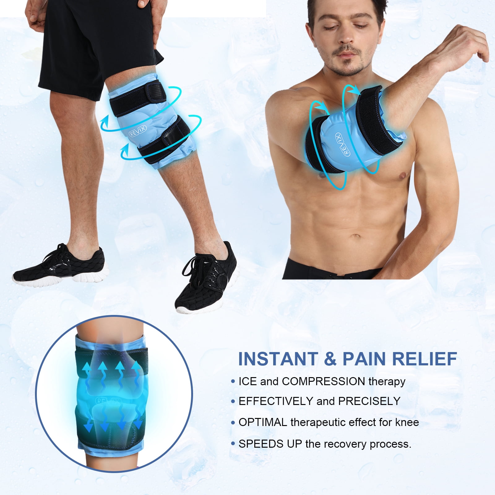 REVIX Knee Ice Pack for Knee Replacement Surgery Arthritis, Meniscus Tear