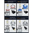 thumbnail image 3 of 2PCS nuevas Chips C6 LED faro de coche 3000K 6000K 8000K LED luces antiniebla IP67 12V H1 H3 H4 H7 H11 9006 9005 H13, 3 of 3