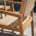 thumbnail image 4 of Vifah Chesapeake 5-Piece Solid Wood Patio Dining Set in Golden Oak, 4 of 5