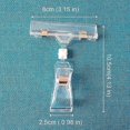 thumbnail image 2 of Merchandise Sign Clip Plastic Sign Clips Clear Label Clip Price Tag Holder Rotatable Clamp Display Holder 12 Piece Clips for for Supermarket Stores Sh, 2 of 5