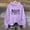 Purple, variant on Baqcunre Sweaters For Women Women's Co.Quality.. Est 1692 Letter Printed Loose Hooded Sweater Women Sweatshirt Fall Outfits Women Trendy Beige L