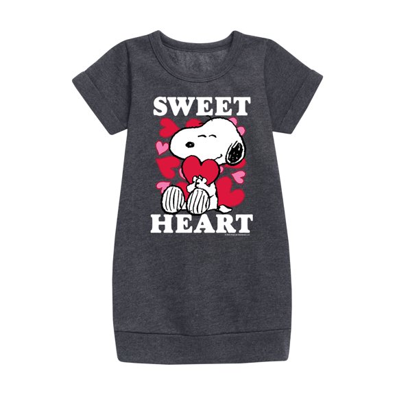 Peanuts - Sweetheart - Girls Short Sleeve Fleece Dress