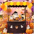 thumbnail image 4 of 2026 New Halloween Cute Ghost Barista Coffee Stand Figurine, 12 Inch Freshly Boo’d Ghost Cafe Booth Resin Statue, Whimsical Tabletop Ornament for Coffee Bar, Mantel, Bookshelf & Fall Home Decor, 4 of 7