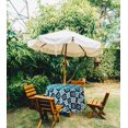 thumbnail image 2 of Vargottam Indoor/OutdoorRoundTablecloth 58 InchTablecloth with Umbrella Hole & Zip- Waterproof TableCloth TableCovers for Backyard Table -Teal Green, 2 of 7