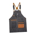 thumbnail image 4 of colaxi Canvas Apron Gardening Apron Cross Back Multipurpose Woodworking Shop Apron Tool Apron for Gardeners Electrician Carpenter Gray, 4 of 9