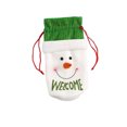 thumbnail image 2 of Naiovety Funda para botella de vino con cordón de alce, de comedor de felpa, ropa de lentejuelas, decoración del hogar, bolsa de Kits de decoración para fiestas Muñeco de nieve, 2 of 6