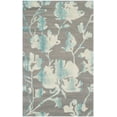 thumbnail image 2 of Safavieh Dip Dye Kayla Distressed Wool Area Rug, Gray/Turquoise, 3' x 5', 2 of 11