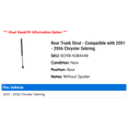 thumbnail image 2 of Rear Trunk Strut - Compatible with 2001 - 2006 Chrysler Sebring 2002 2003 2004 2005, 2 of 2
