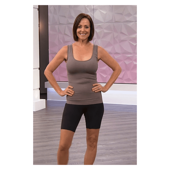 Nearly Nude Smoothing Thigh Shaper in Black, S/M]