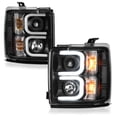 thumbnail image 1 of [For 2015-2018 Chevy Silverado 2500HD 3500HD] OLED Neon Tube Projector Headlight Headlamp Assembly, Driver & Passenger Side, 1 of 5