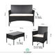 thumbnail image 4 of Sala Para Exterior Jardin Rattan Mimbre De 4 Pzas Con Cojines Skygreen negro G, 4 of 8