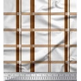 thumbnail image 1 of Soimoi Brown polyester Crepe Fabric Window Pane Check Print Fabric by Yard 52 Inch Wide, 1 of 3