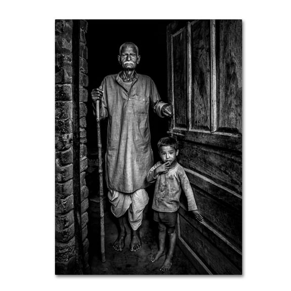 Trademark Fine Art 'With Grandfather' Canvas Art by Saeed Dhahi