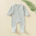 thumbnail image 2 of CAUYDY Newborn Boy Coming Home Outfits Baby Clothing 0 3 6 9 Months 1T 2T Preemie Long Sleeved Sleepers Infant Boys Romper Fall Winter Toddler Pajamas Light Green for Sizes 9-12 Months, 2 of 4