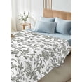 thumbnail image 4 of Farmhouse Flowers Twim Size Flat Sheet, Wrinkleproof & Fadeproof Cooling Flat Bed Sheet Only, Pastoral Vintage Leaf Spring Summer Breathable Soft Bedding Top Sheets 66 x 96 Inches, 4 of 8
