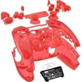 thumbnail image 4 of eXtremeRate Full Set Housing Shell with Buttons Touchpad Cover, Clear Red Custom Replacement Decorative Trim Shell Front Back Plates for ps5 Controller BDM-030/040, 4 of 6