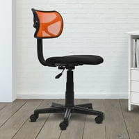 Techni Mobili Swivel, Adjustable Height Mesh Task Office Chair, Orange (RTA-M101-W-ORG)