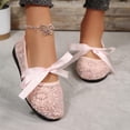 thumbnail image 5 of Women's Lace Ballet Flats with Bow Tie, Trendy Round Toe Breathable Mesh Flat Shoes, Comfortable Soft Sole Casual Dress Shoes, Plus Size Available for Wide Feet, Fashionable Sweet Style Walking Shoes, 5 of 9