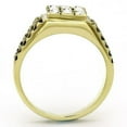 thumbnail image 3 of IP Gold(Ion Plating) Stainless Steel Ring with Top Grade Crystal in Clear for Women Clear Stone Color Style TK765 Size 12, 3 of 4