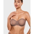 thumbnail image 2 of Women's Sheer Strapless Bras Mesh Sexy Unlined Plus Size See Through Underwire Bra, 2 of 6
