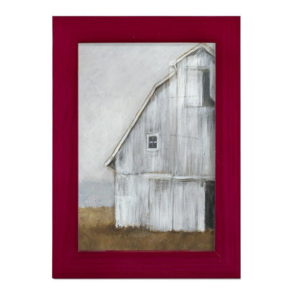 Abandoned Barn II -Framed Print w/glass-Cherry Red