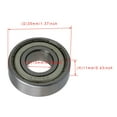 thumbnail image 5 of BQLZR 5 x Single Row Metal Deep Groove Ball Bearing 6202Z Iron Cover 15mm ID, 5 of 5