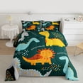 thumbnail image 2 of Homewish Teens Dinosaur Animal Bedding Comforter Set, Funny Jungle Wildlife Twin Comforter Sets, Kawaii Cartoon Polkadots Reversible Bedding Set, Breathable Home Decor, 2-Piece, 2 of 8