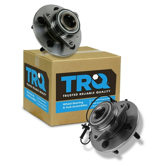 TRQ Front Wheel Hub & Bearing Set Pair for 06-08 Ram 1500 Truck BHA53565