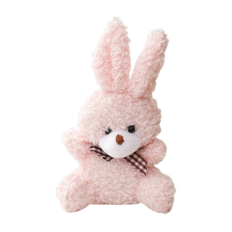 Whoamigo Plush Bunny Doll Keychain - Mini Stuffed Animal Bag Charm, 5 Inches