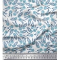 thumbnail image 1 of Soimoi Moss Georgette Fabric Leaves & Floral Block Print Fabric by The Yard 42 Inch Wide, 1 of 3