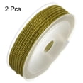 thumbnail image 3 of 2uds Torcido Nylon Cordel Hilo Rebordear Cordón 3mm 7M/23 Pies Extrafuerte Trenzado Nylon Cuerda para Fabricación Pulseras Joyería Fabricación, Ejército Verde, 3 of 6