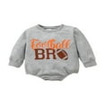 thumbnail image 1 of Combinaison d'Automne pour Bébé, Imprimé de Lettres de Rugby Football Dessin Animé, Manches Longues, Col, Barboteuse pour Garçons Filles, 1 of 9
