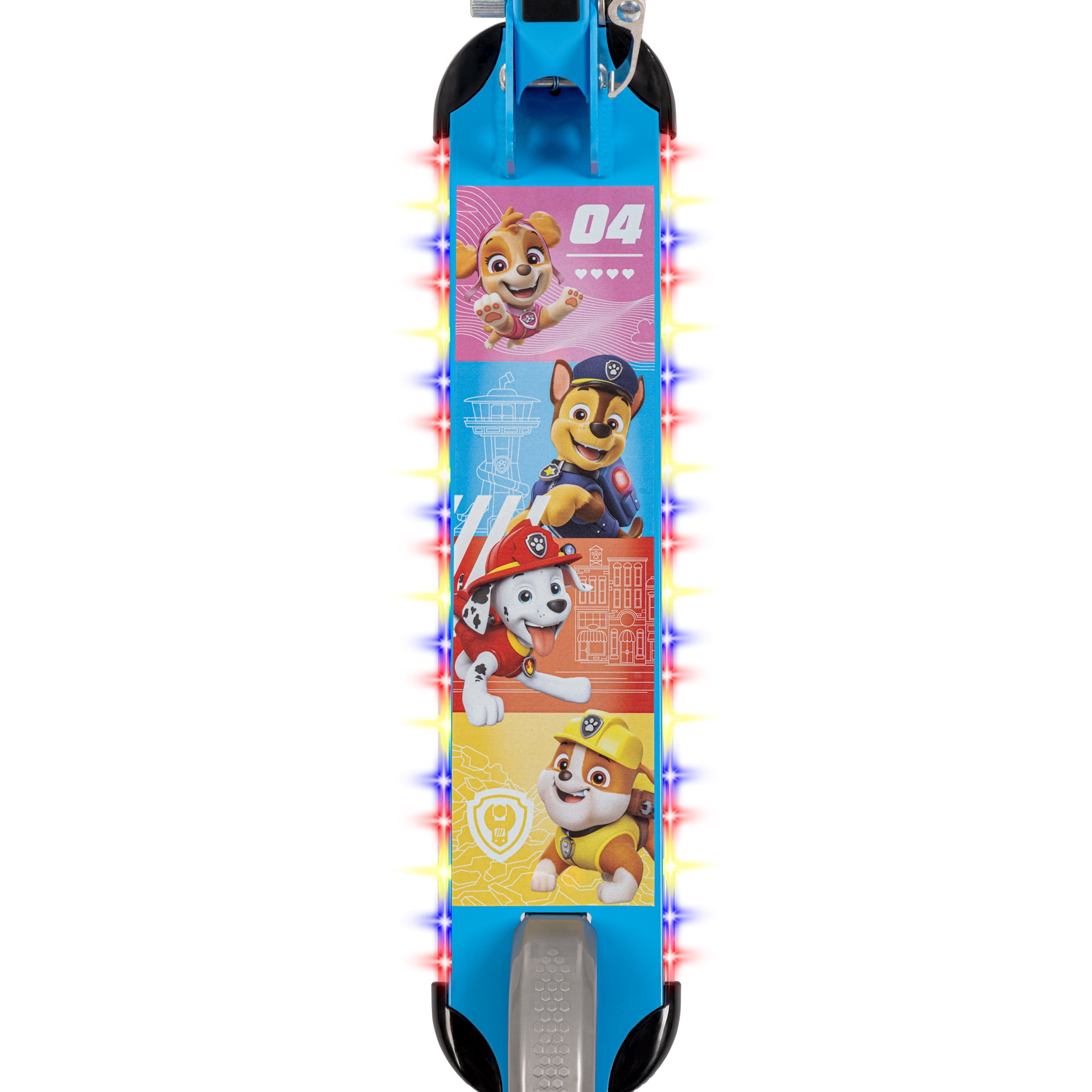 Huffy Inline PAW Patrol Kick Scooter with LED Lights, Blue