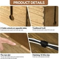 thumbnail image 2 of Cable Management Box Wooden Cord Organizer Hide Power Strip Desk Wires Protector for Home Office TV Computer (DXH2T-DBR), 2 of 7