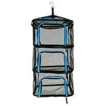 Hanging Drying Foldable Drying Rack Net Dryer, 4 Layer Folding Fish Mesh Collapsible Dry Net with Zippers for Drying Seeds Fish Vegetables Fruit Herb Food KDFWDM