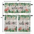 thumbnail image 6 of Country Star Live Laugh Love 3 Piece Kitchen Curtains Tiers and Valances Set, Rustic Berries Pine Cones Red Plaid Rod Pocket Short Window Treatment Tiers Curtains Panel and Valance for Cafe Bathroom, 6 of 6