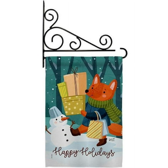 Angeleno Heritage GS130298-BO-03 13 x 18.5 in. Ready for Holiday Garden Flag Set for Wintertime Winter Wonderland Double-Sided Decorative Vertical Flags & House Decoration Banner Yard Gift