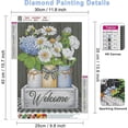 thumbnail image 2 of Kits de pintura de diamantes con flores para adultos, pintura de diamantes con flores, pintura de diamantes con taladro completo para bricolaje, artesanías con gemas y flores para pintar con diamantes, 2 of 5