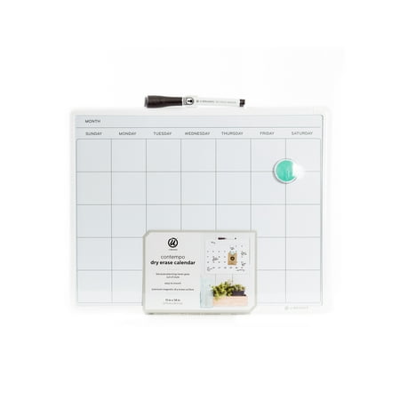 U Brands Contempo Magnetic Monthly Calendar Dry Erase Board, 14 x 11 Inches, White (Best Mountain Board Brands)