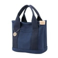 thumbnail image 4 of Woman Small Tote Bag Shopping Bag Size 9x5.9x8.6inch Top Handle Bag Large Capacity for Working, Dating, Beach and Weekend Shoulder Bag Dark Blue, 4 of 9