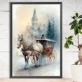 thumbnail image 3 of Pintura de diamante 5D DIY, Kit de carruajes de cabañas de nieve, decoración de taladro redondo completo, 40x60cm JShteea El nuevo, 3 of 9